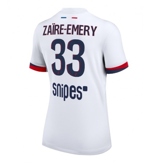 Paris Saint-Germain Warren Zaire-Emery #33 Bortedrakt Dame 2025-26 Korte ermer Paris Saint-Germain Warren Zaire-Emery #33 Bortedrakt Dame 2025-26 Korte ermer